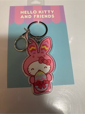 🦋Hello Kitty Pink Bunny Egg Keychain